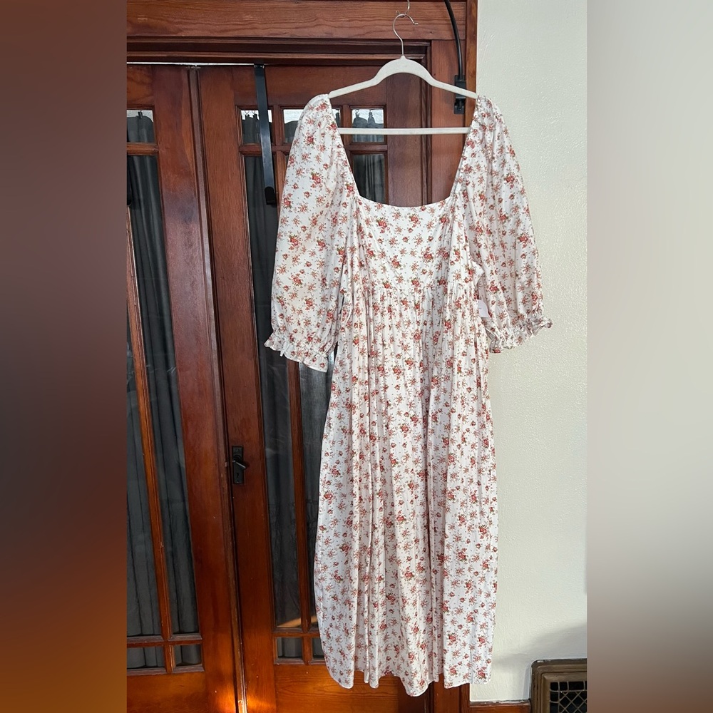 Stunning Floral Puff Sleeve Dress